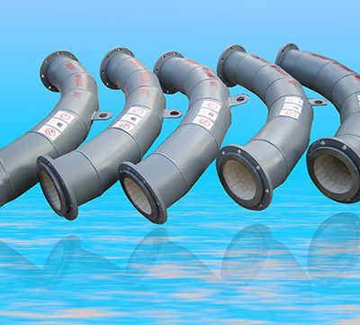 Flange ceramic bent pipe
