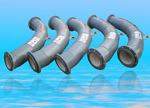 Flange ceramic bent pipe