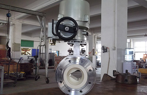 Fully lined V - type ceramic adjusting ball valve142
