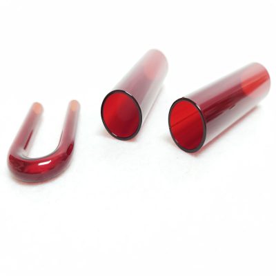 Color Red Quartz Glass Tube For Lighting