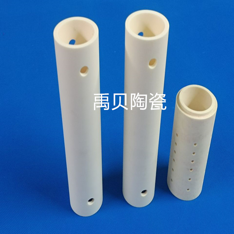 厂家加工99氧化铝陶瓷管 耐高温耐磨99瓷管 AL2O3氧化铝陶瓷管 刚玉管