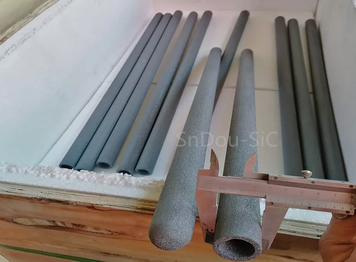 RSiC Protection Tubes by 1700C recrystallized silicon carbide