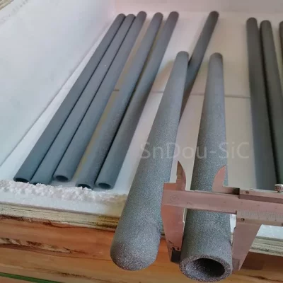 RSiC Protection Tubes by 1700C recrystallized silicon carbide