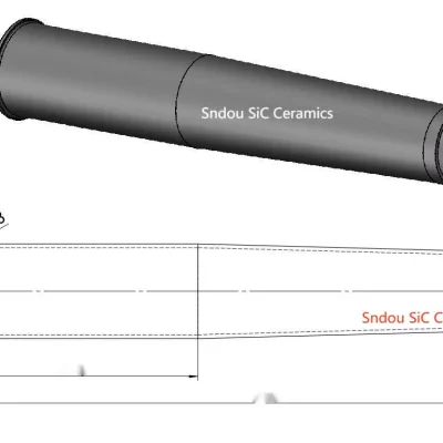 RSiC Burner Nozzles / Lances / Cones / Flame Tubes by Recrystallized SiC Ceramicceradir_726