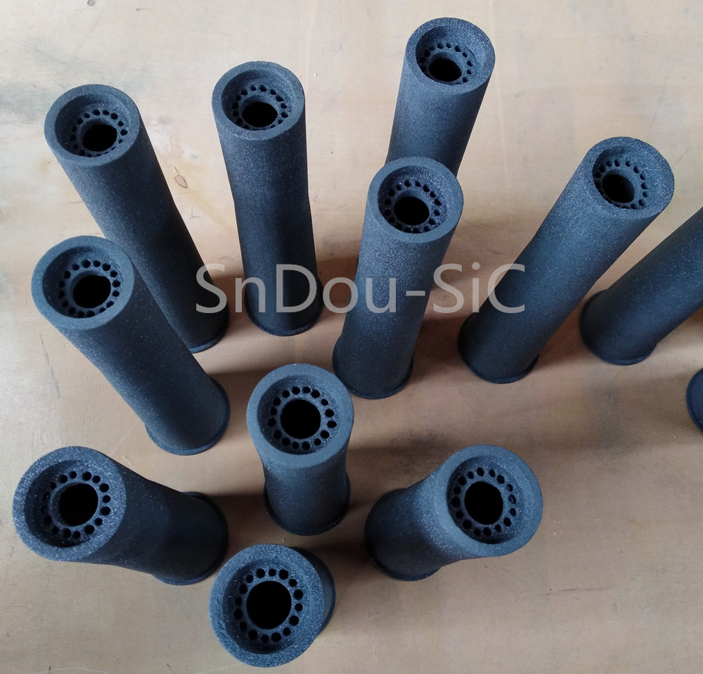 RSiC Burner Nozzle Cone (Flame Tubes) by China Recrystallized SiC Ceramics#sicburnercone rsic burner nozzles by china sndou sic ceramics manufacturer factory