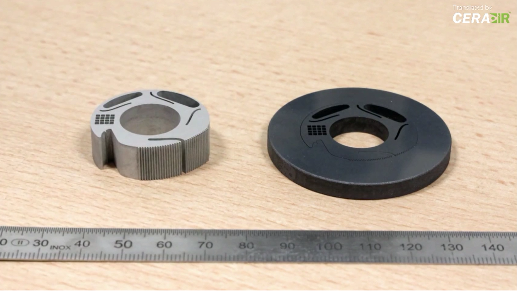 Freeform Laser Cutting of thick Silicon Carbide